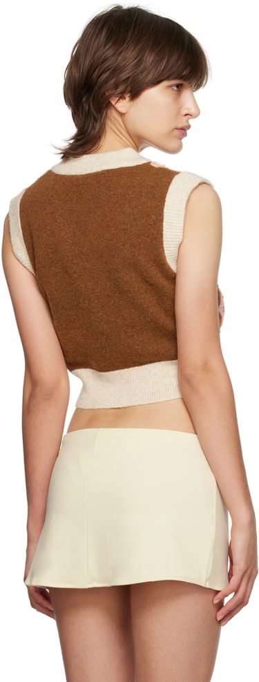 Vesta GUIZIO Guizio Cardiff Argyle Knit Vest Hnedá | DGS21K904B_BRN, 2