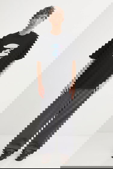 Tričko AAPE by A Bathing Ape Basic Iridescent Ape Head Logo T-Shirt Čierna | AAPTEM1642XXO, 4