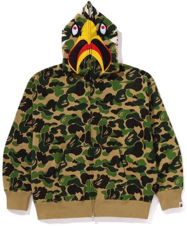 Bape x READYMADE ABC Camo Eagle Relaxed Fit Full Zip Hoodie Green