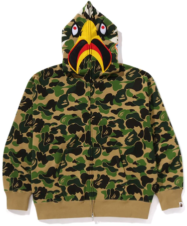 Mikina BAPE Bape x READYMADE ABC Camo Eagle Relaxed Fit Full Zip Hoodie Green Zelené | 0ZXSWM115901M, 2