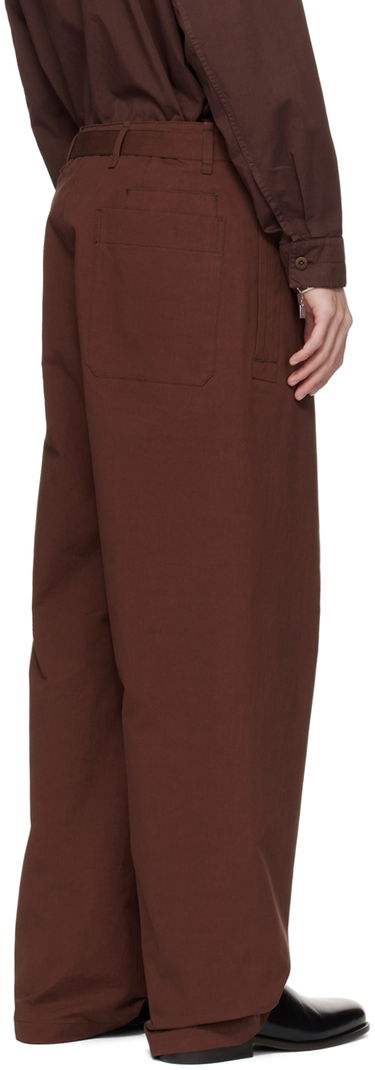 Nohavice LEMAIRE LEMAIRE Seamless Belted Trousers Hnedá | PA1106 LF1220, 2