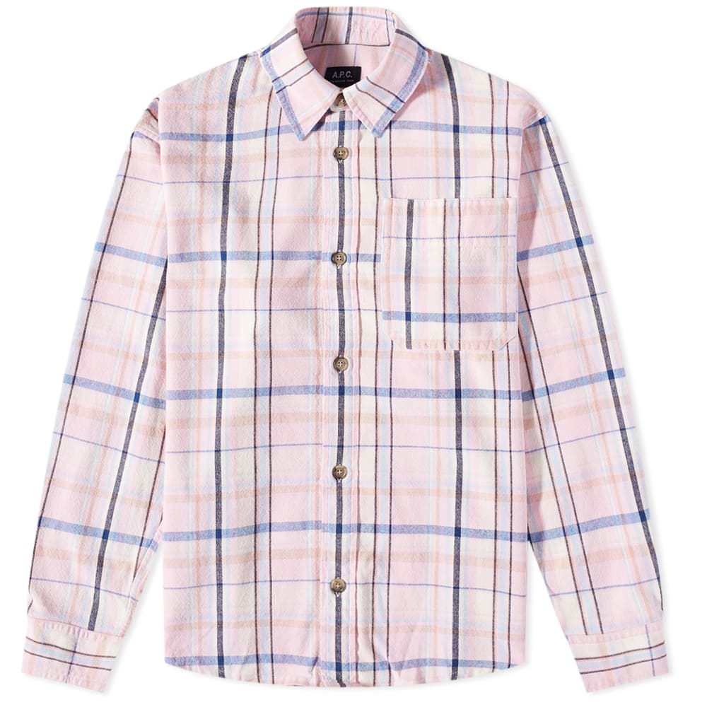 Bunda A.P.C. Basile Check Overshirt Ružová | COGBX-H02709-FAA, 0
