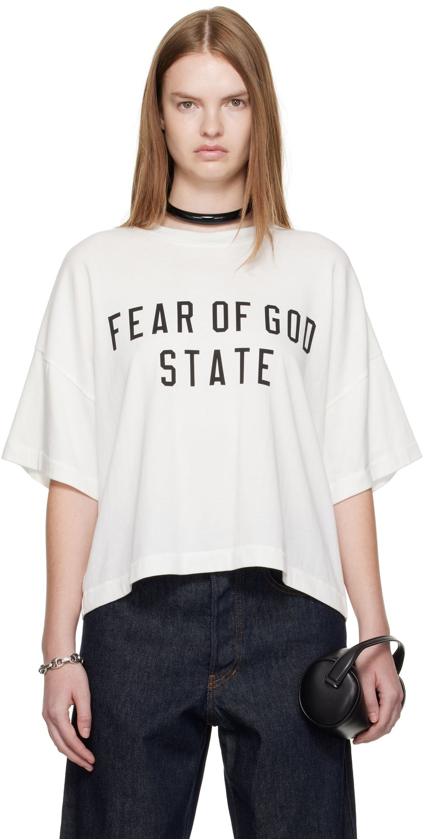 Tričko Fear of God Fear of God ESSENTIALS Boxy T-Shirt Biela | 125SP257164FW