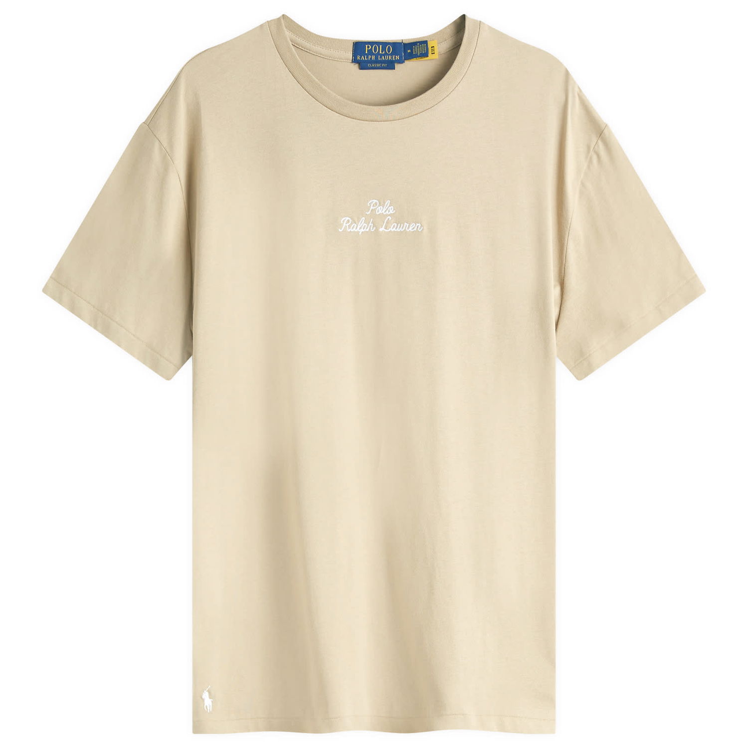 Tričko Polo by Ralph Lauren Chain Stitch Logo T-Shirt Béžová | 710936585017, 0