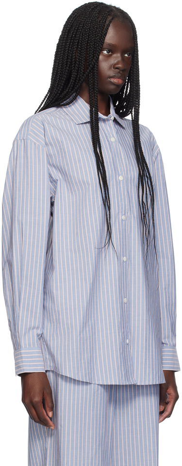 Košeľa Baserange Baserange Ole Striped Long Sleeve Shirt Modrá | SHOL-PO-AU24, 1