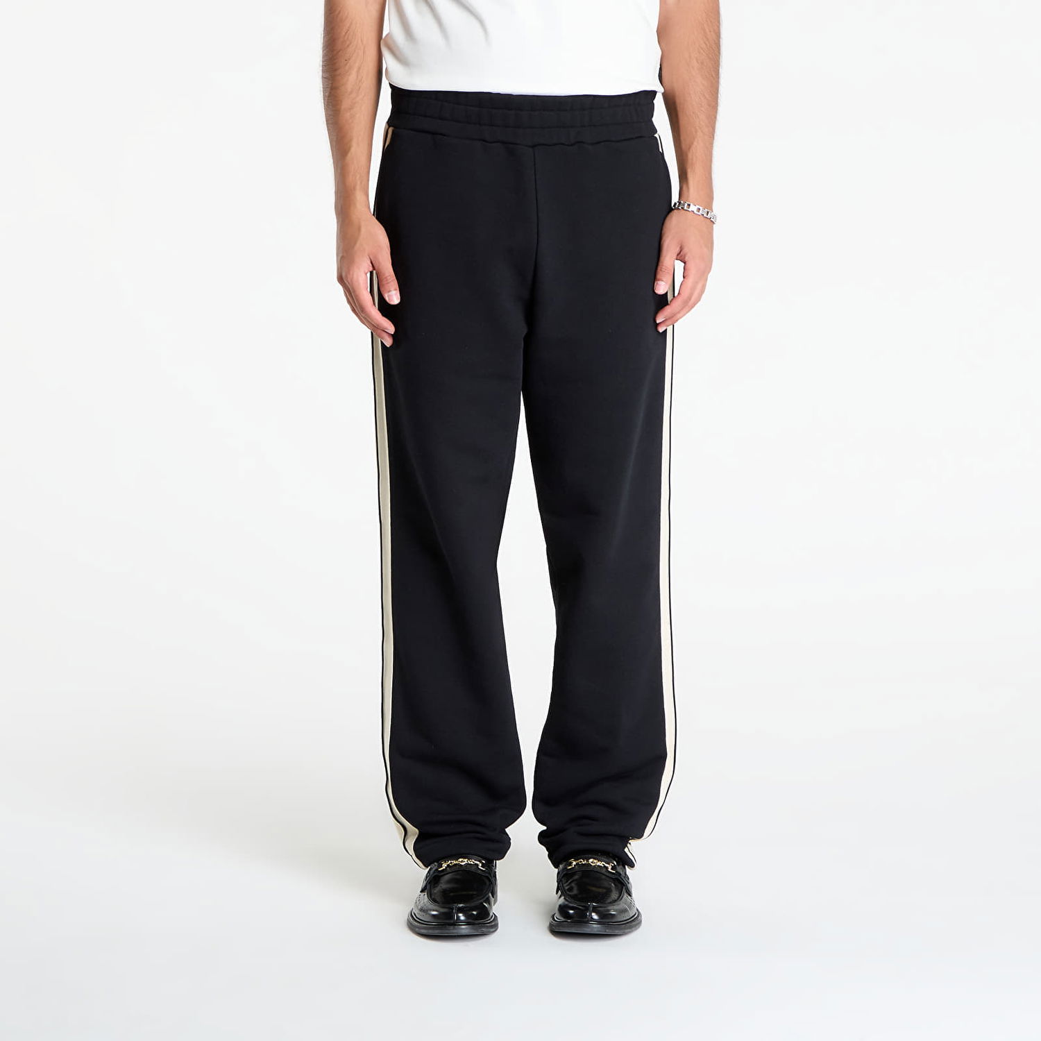 Tepláky Palm Angels Palm Angels Curved Logo Track Sweatpants Čierna | PMCH02KF25FLE0011003, 0