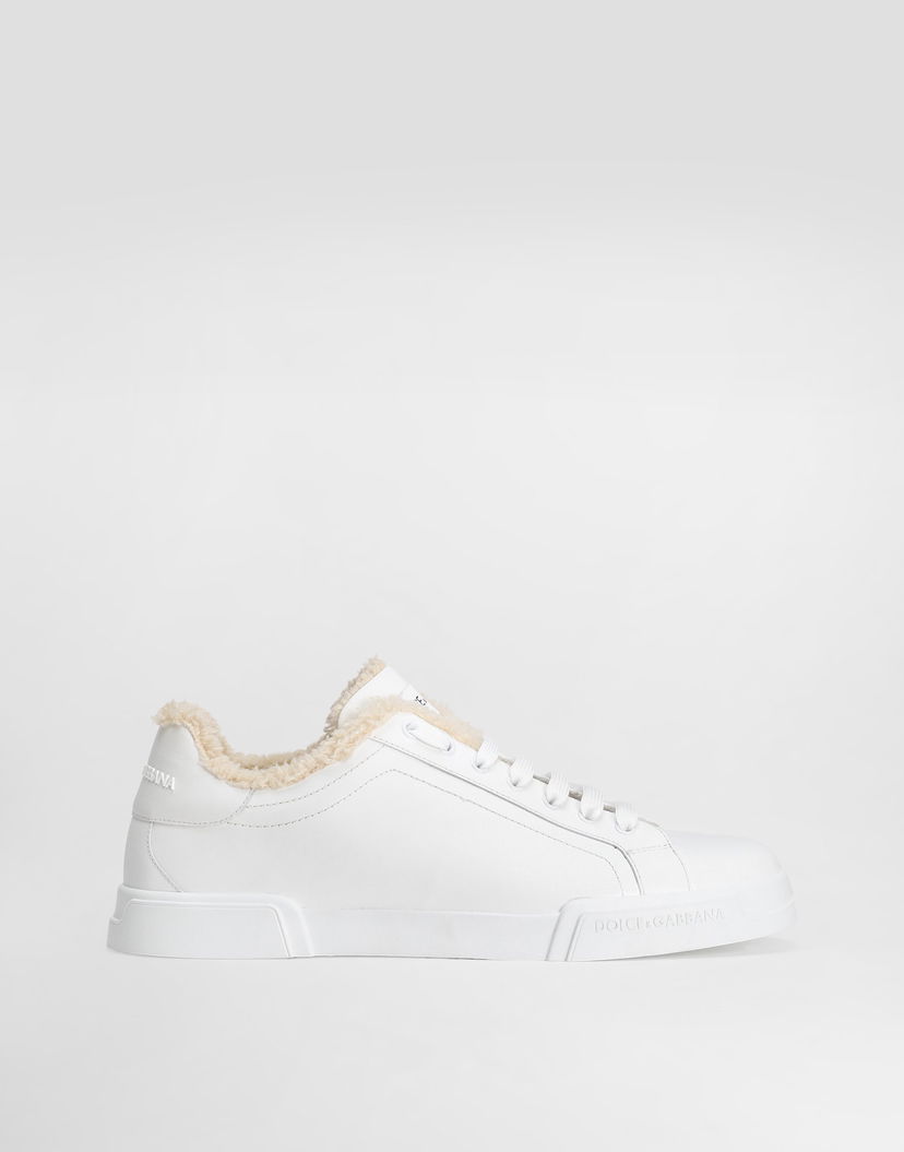 Tenisky a topánky Dolce & Gabbana Portofino Light Calfskin Biela | CS2373AQ0768W068