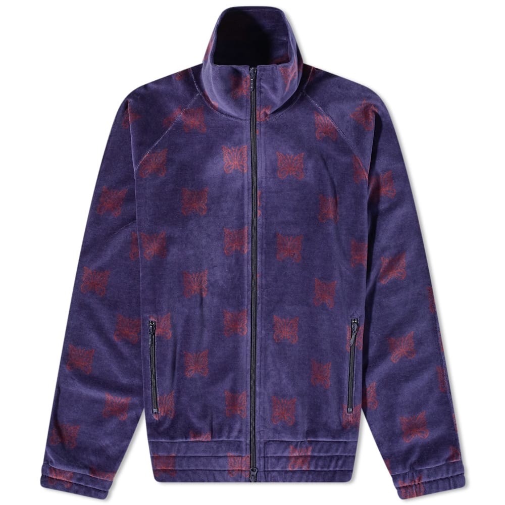 Bomber bunda Needles Velour Papillion Track Jacket Navy | LQ237-0680, 0