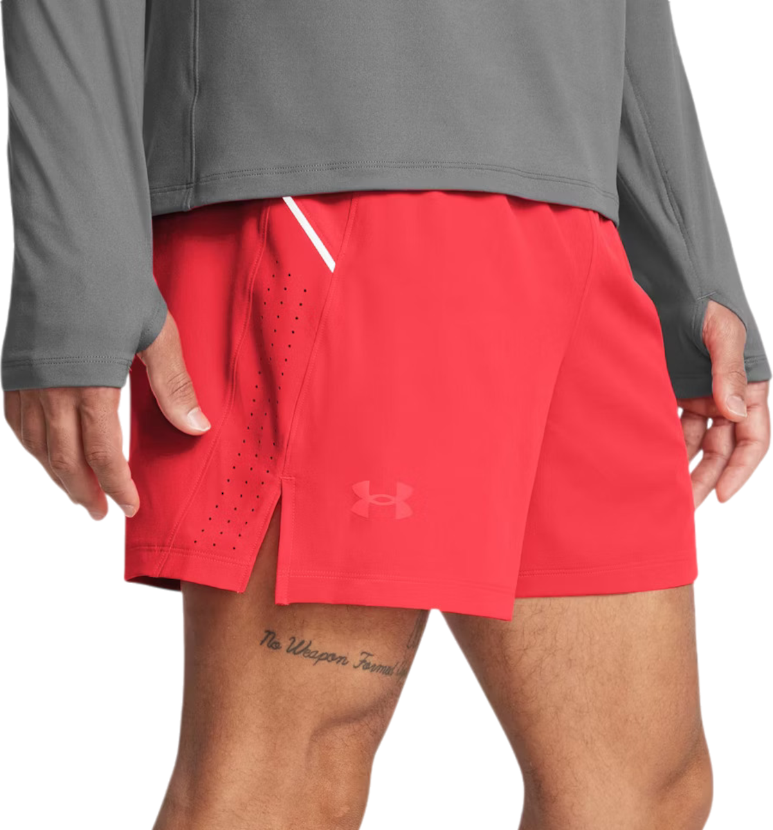 UA LAUNCH PRO 5 SHORTS Red