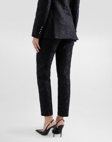 Nohavice Dolce & Gabbana Dolce & Gabbana Tailored Quilted Floral Jacquard Pants Čierna | FTAM2THJMQKN0000, 3