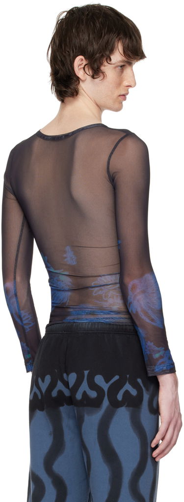 Tričko Collina Strada Collina Strada Cardio Floral Mesh Long Sleeve T-Shirt Čierna | XX3341, 2