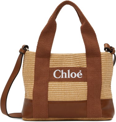 Kabelka CHLOÉ Chloé Raffia & Leather Mini Tote Béžová | C20587, 0