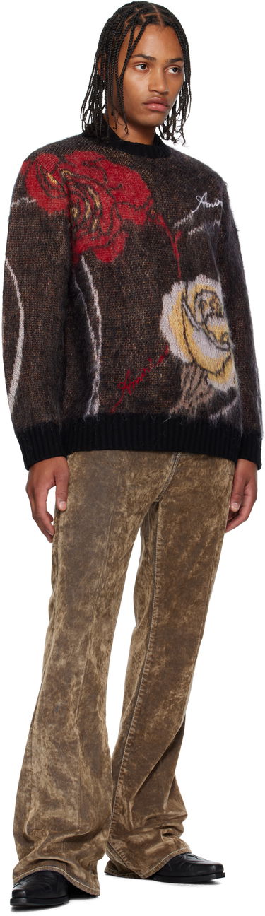 Sveter AMIRI AMIRI Floral Crewneck Sweater Čierna | AMKNCW1098, 3