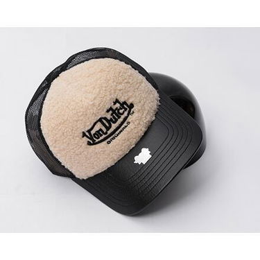 Šiltovka Von Dutch Von Dutch Trucker Newark Teddy PU Cap Béžová | 7030825, 2