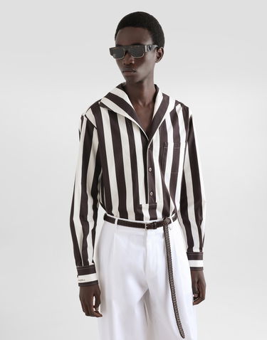Košeľa Dolce & Gabbana Dolce & Gabbana Striped Cotton Drill Long-Sleeved Shirt Rôznofarebný | G5ND3TFSFOCHA9WM, 3
