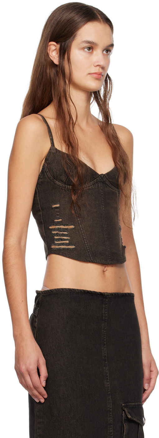 Tielko Miaou Miaou Kiko Denim Tank Top Čierna | 7075SD4BLK, 1