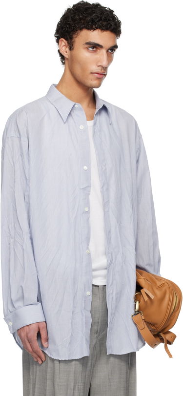 Košeľa HED MAYNER Hed Mayner Crinkled Poplin Shirt Modrá | HMMA60001A-HA166, 1