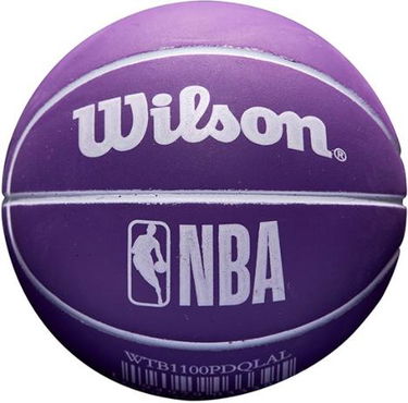 Športový doplnok Wilson Tennis NBA Los Angeles Lakers Dribblers Mini Basketball Fialová | wtb1100ll, 2