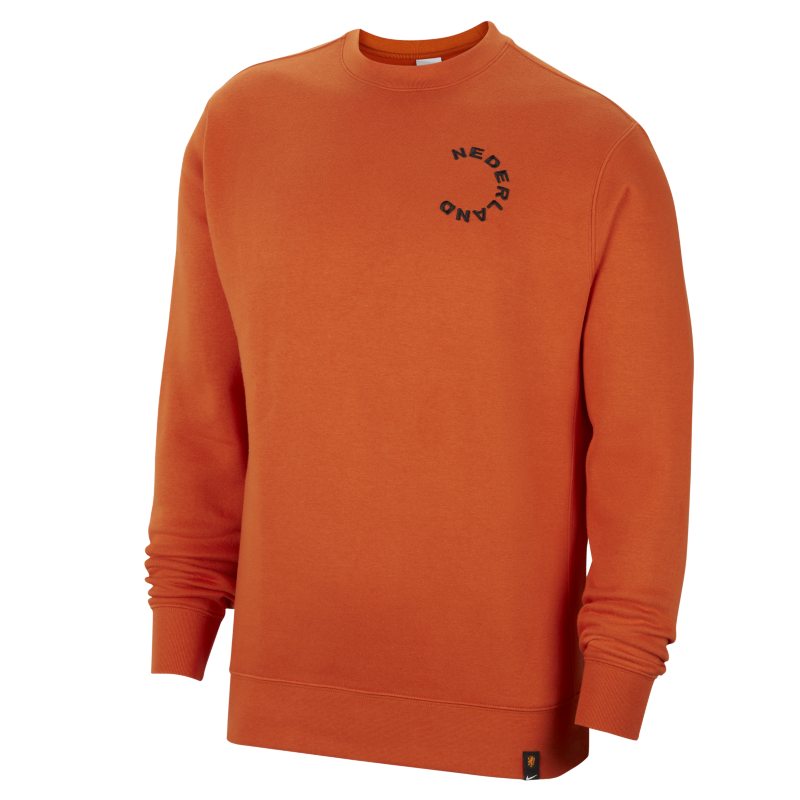 Sveter Nike Netherlands Club Fleece Crew-Neck Sweatshirt Oranžová | DH4982-893, 0