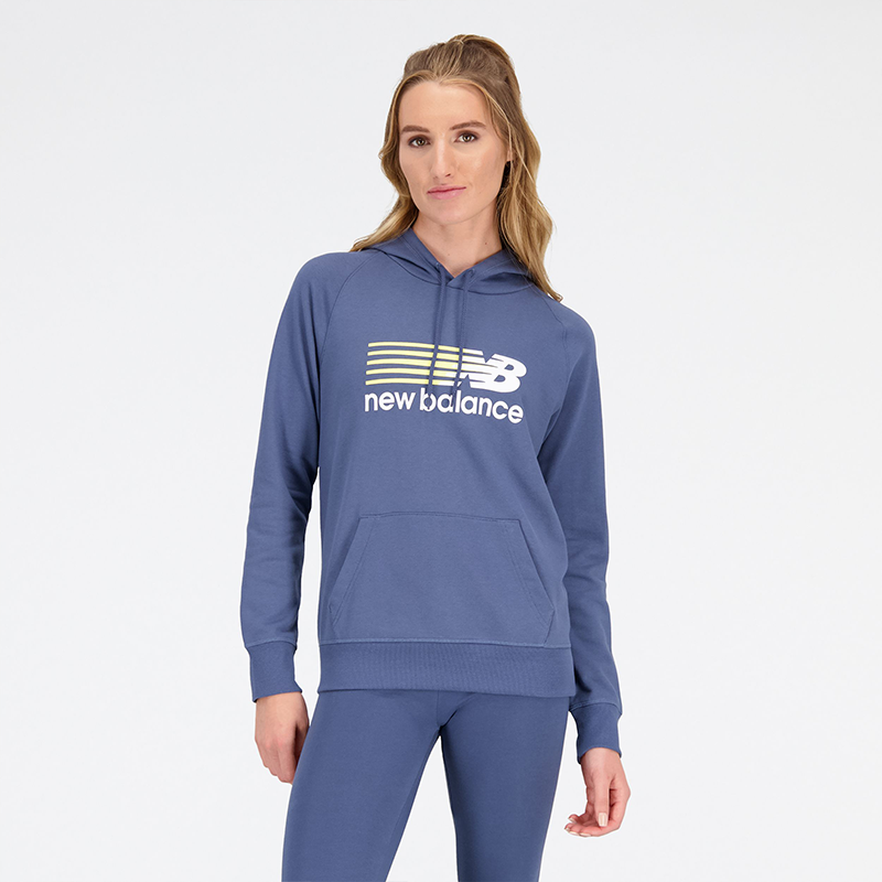 Mikina New Balance Hoodie Modrá | WT23800VTI, 0