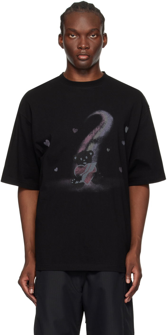 Tričko We11done We11done Teddy Bear Graphic T-Shirt Čierna | WD-TT1-23-730-U-BK, 0
