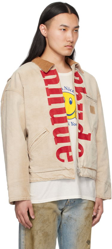 Bunda Rhude Rhude Logo Workwear Jacket Béžová | RHSS25JA01456, 1