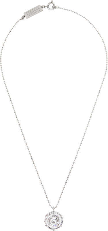 Náhrdelník Maison Margiela Crystal Pendant Ball Chain Necklace Metalická | SM7UU0080.P8372.971, 3