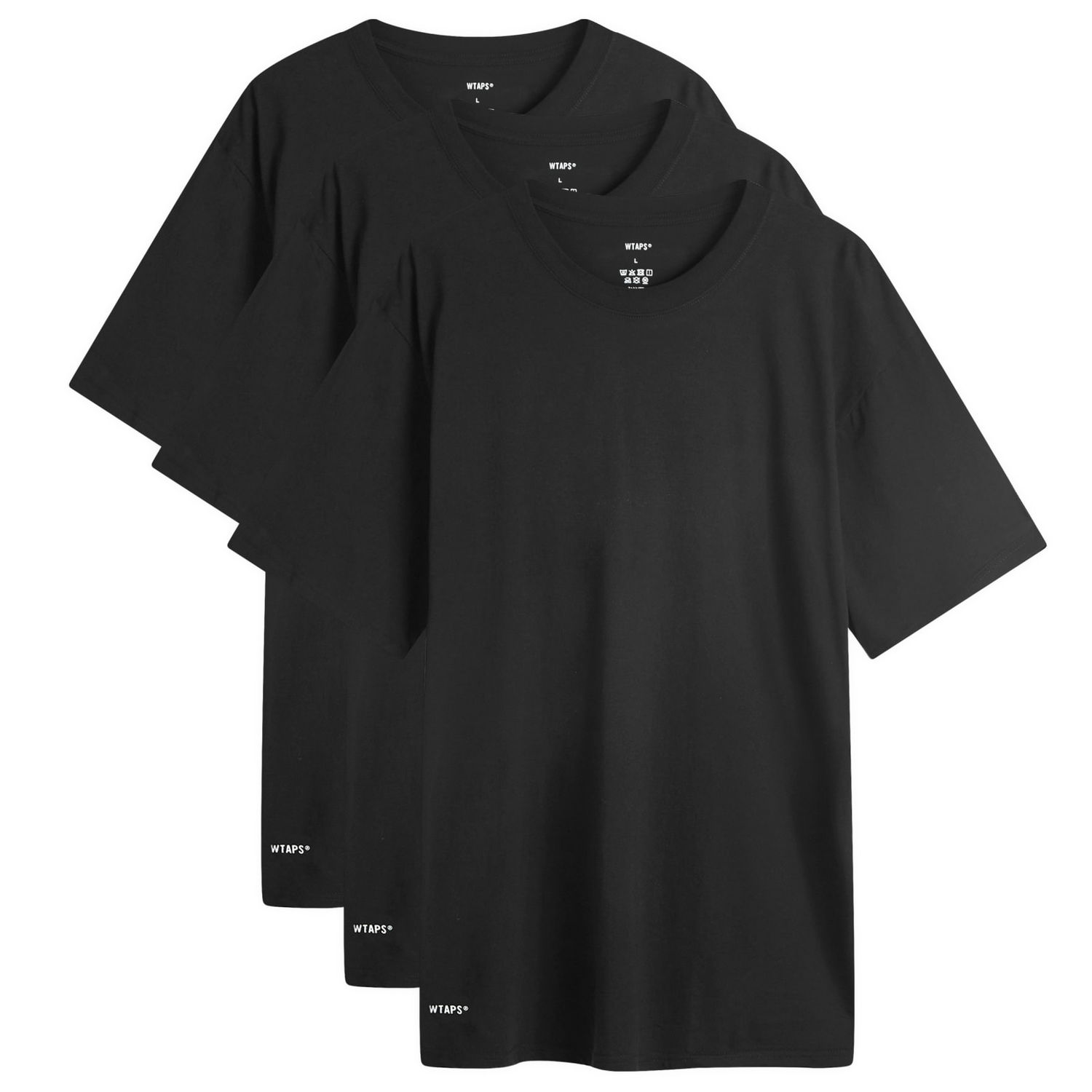 Tričko WTAPS 3-Pack T-Shirt Black Čierna | 242MYDT-UWM01-BLK, 0