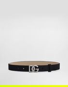Canvas And Calfskin DG Logo Belt