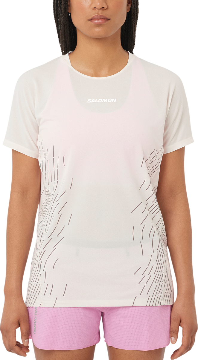 Tričko Salomon Salomon Sense Aero Graphic Short Sleeve T-Shirt Biela | lc2698900, 0