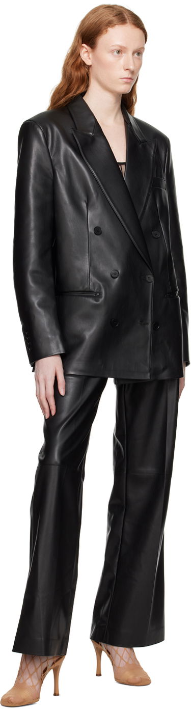 Bunda Stella McCartney Stella McCartney Oversized Faux-Leather Blazer Čierna | 6500653BU393, 3