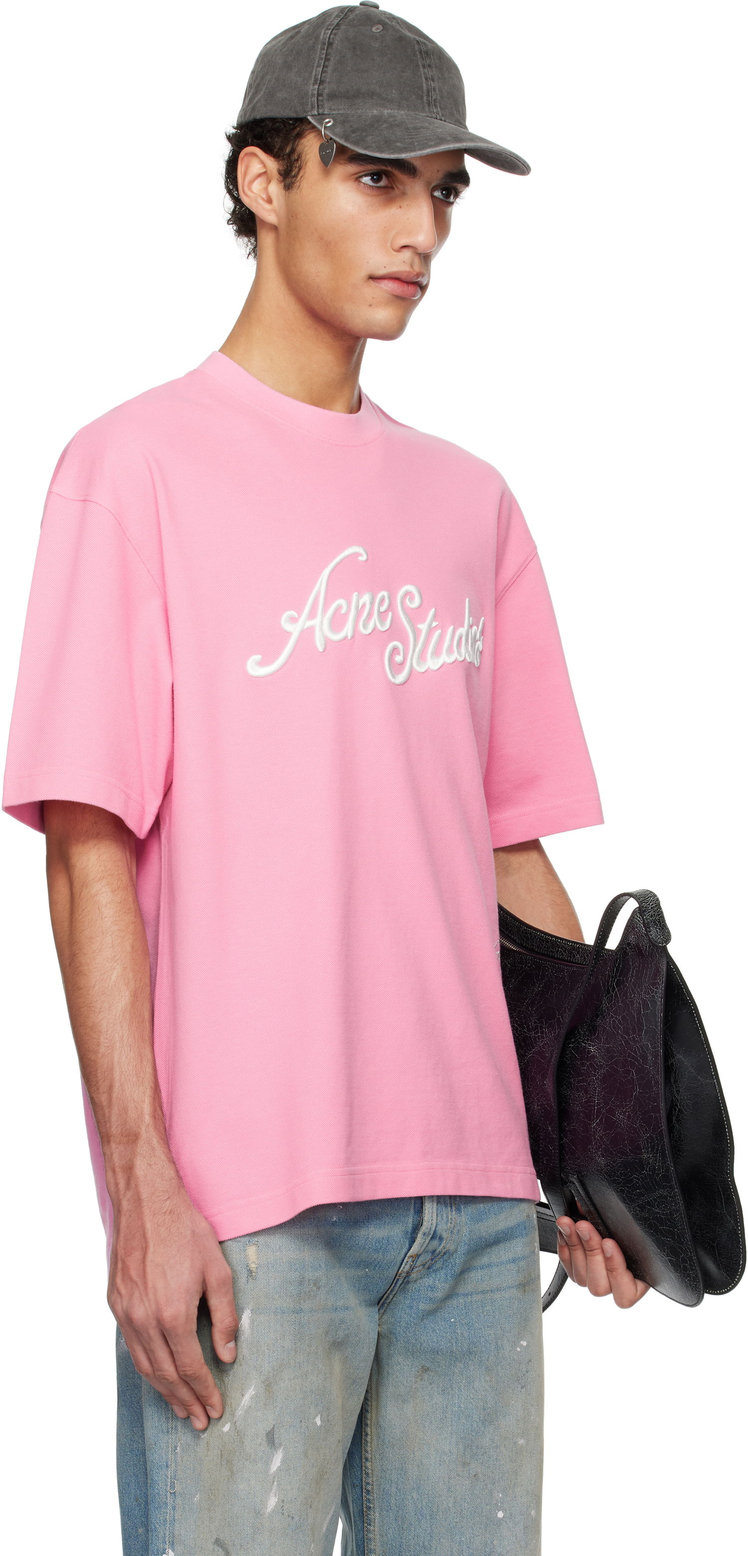 Tričko Acne Studios Acne Studios Logo T-Shirt Ružová | CL0327-, 1