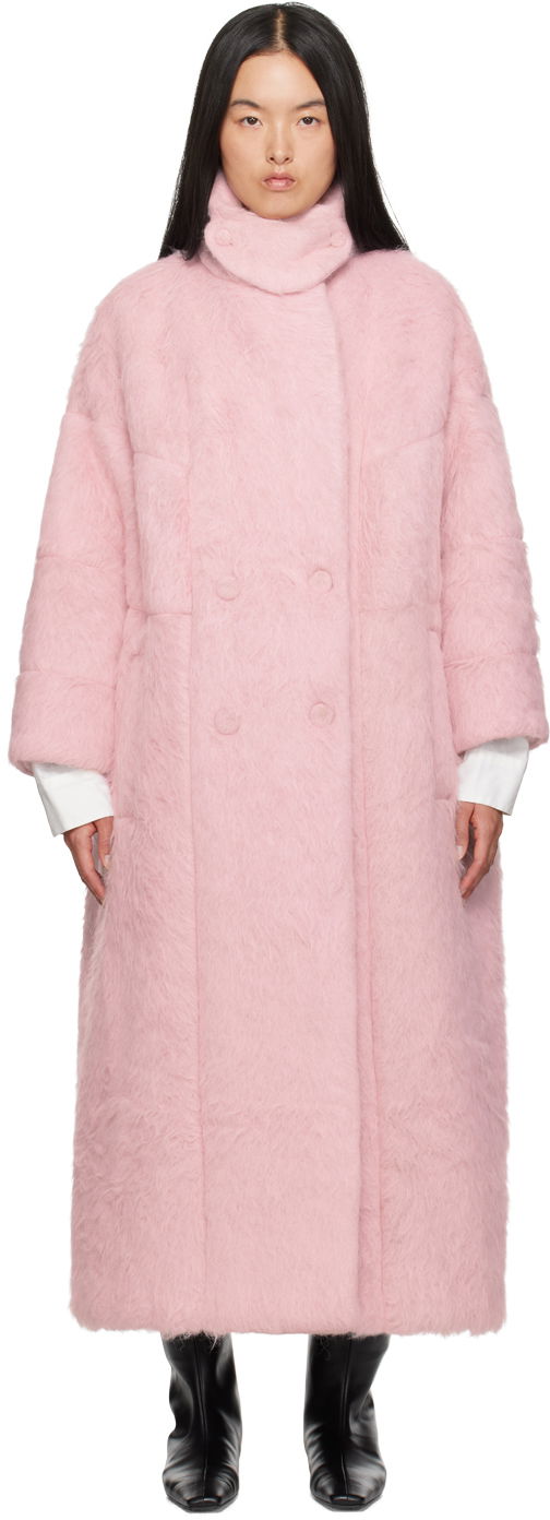 Kabáty Dries Van Noten Long Cocoon Coat Ružová | 242-010211-9343, 0
