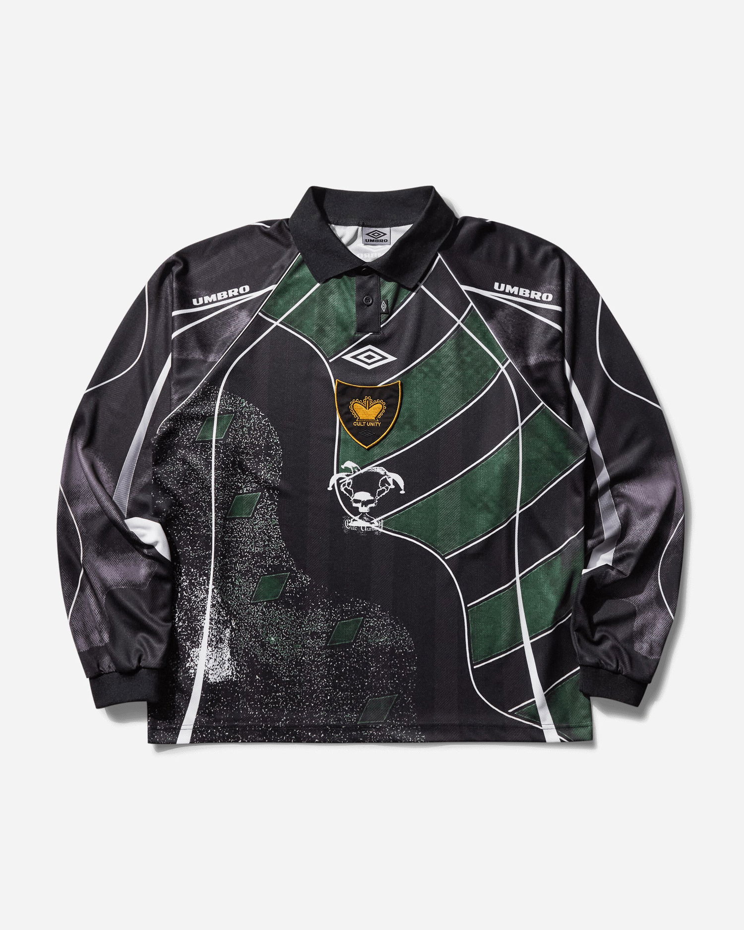 Polo tričko Umbro 95-96 Longsleeve Polo Čierna | UBMW0403FA252 GRN0052, 1