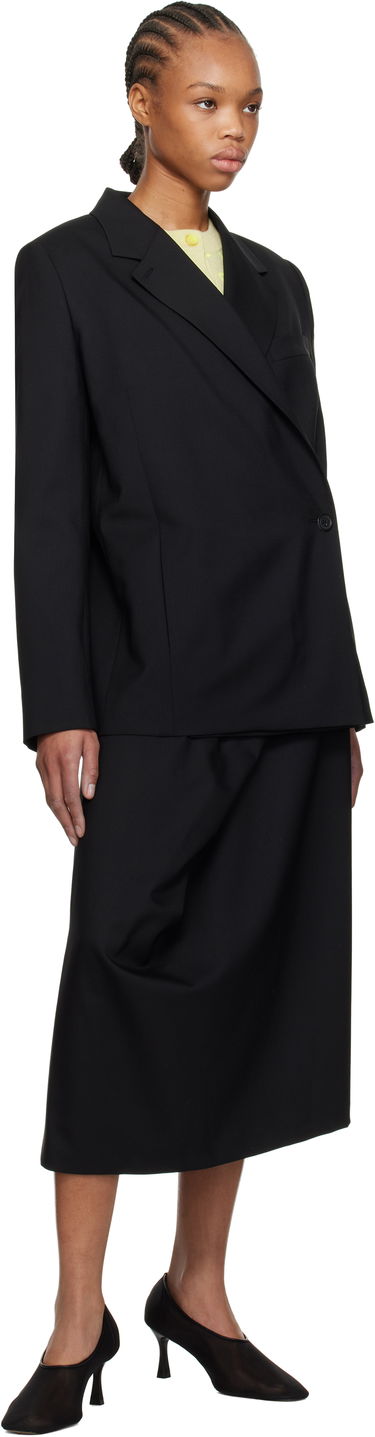 Sukňa KENZO Kenzo Paris Virgin Wool Draped Midi Skirt Čierna | FF52JU3149RA, 3