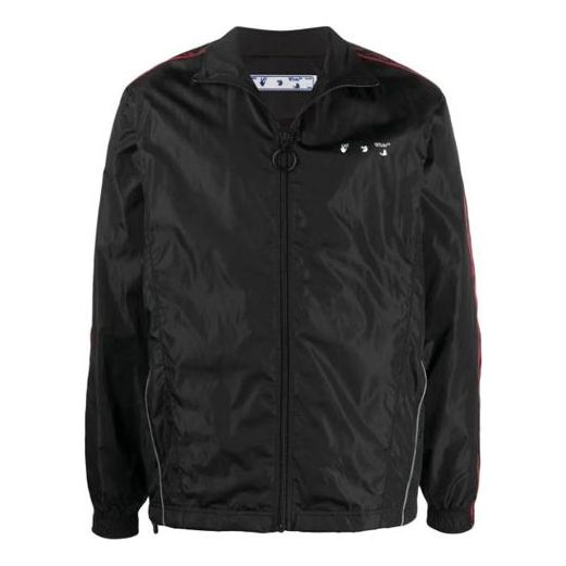 Vetrovka Off-White Logo Printing Zipper Sports Jacket Čierna | OMBD022R21FAB0021001