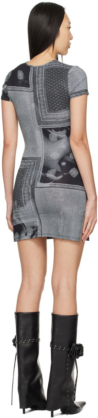 Šaty Miaou Miaou Billie Print Mini Dress Šedá | 5045TJBSCI, 2