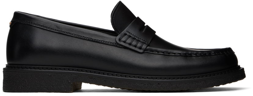 Tenisky a topánky BOSS BOSS Polished Leather Loafers Čierna | 50536162