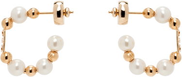 Náušnice Givenchy Pearl & Gold-Tone Hoop Earrings Metalická | BF111PF03U645, 0