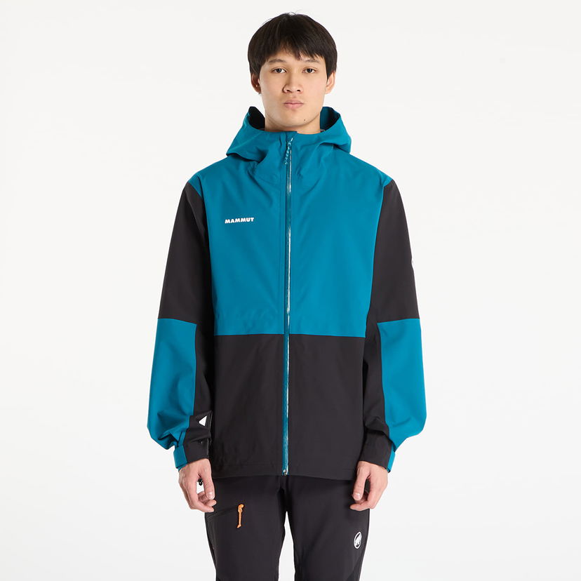 Bunda Mammut Linard Guide HS Hooded Jacket Rôznofarebný | 1010-30950 black-deep teal