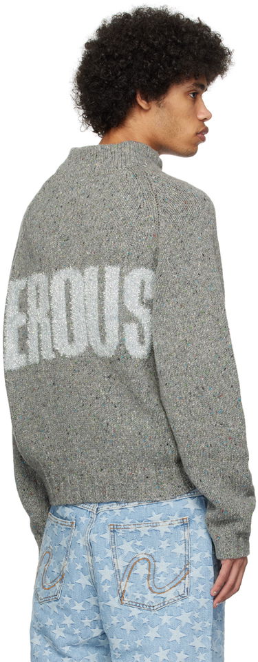 Sveter ERL ERL 'Dangerous' Knit Sweater Šedá | ERL08N359, 2