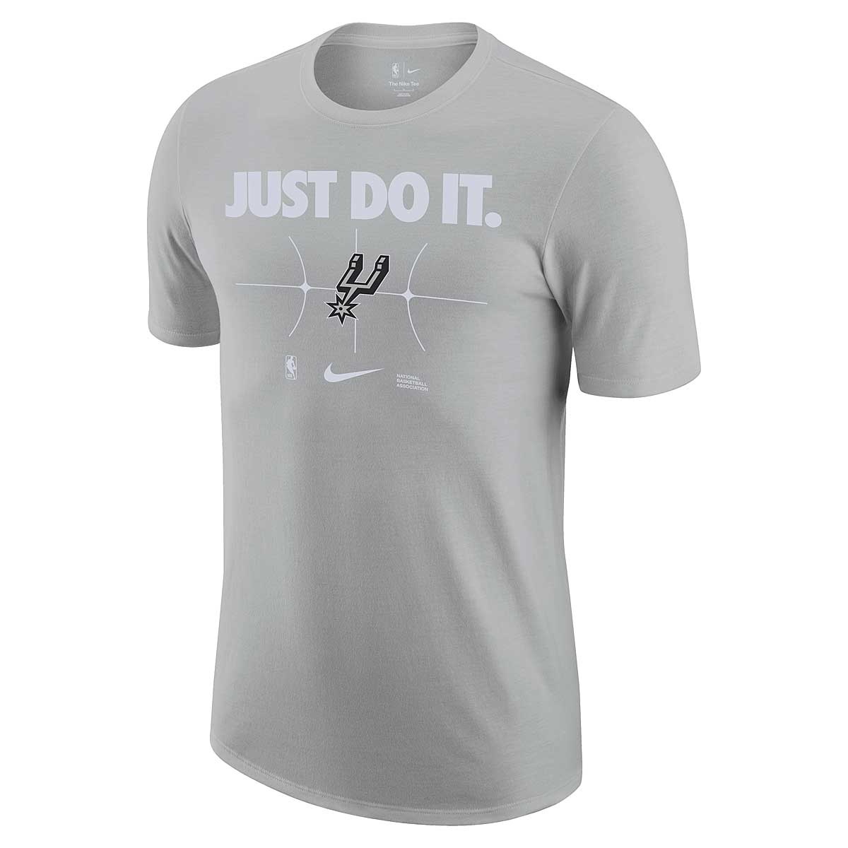 Tričko Nike NBA SAN ANTONIO SPURS ESSENTIAL JUST DO IT T-SHIRT, FLT SILVER Šedá | FQ6300-007, 0