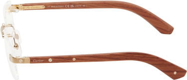 Slnečné okuliare Cartier Santos de Cartier Optical Frame Glasses Hnedá | CT0513O-002, 2