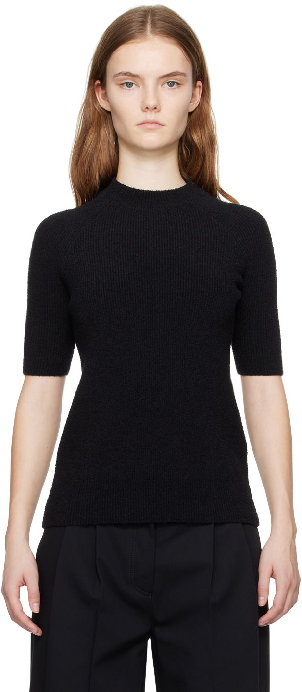 Tričko TOTEME Raglan Short Sleeve T-Shirt Čierna | 242-WRT2204-YA0043, 0