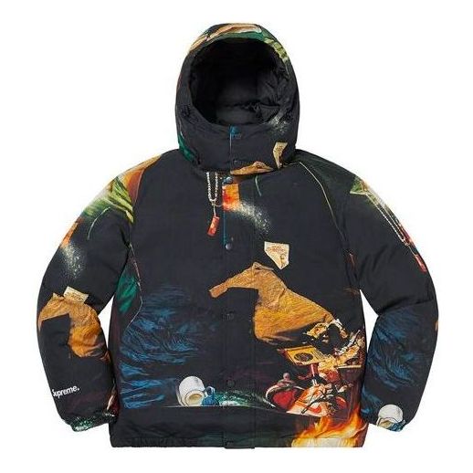 Prešívaná bunda Supreme Firecracker Graphic Print Puffer Jacket Čierna | SUP-SS21-456