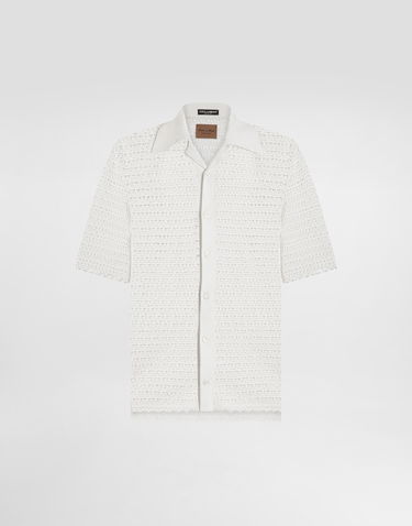 Košeľa Dolce & Gabbana Dolce & Gabbana Hand-Crocheted Knitted Shirt Biela | GXV99TJBCFDW0111, 0