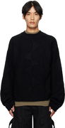 HELIOT EMIL Cropped Spiral Knit Sweater
