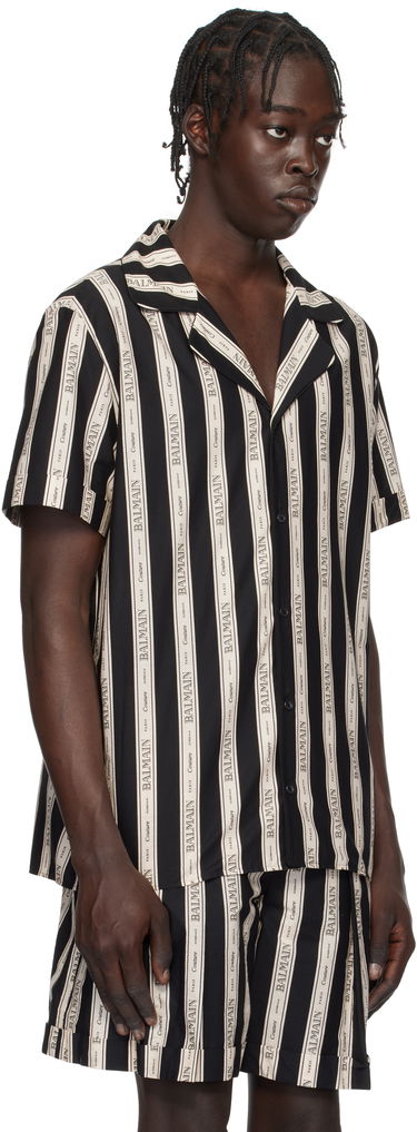 Košeľa Balmain Striped Shirt Čierna | EH1HN065CF80, 1