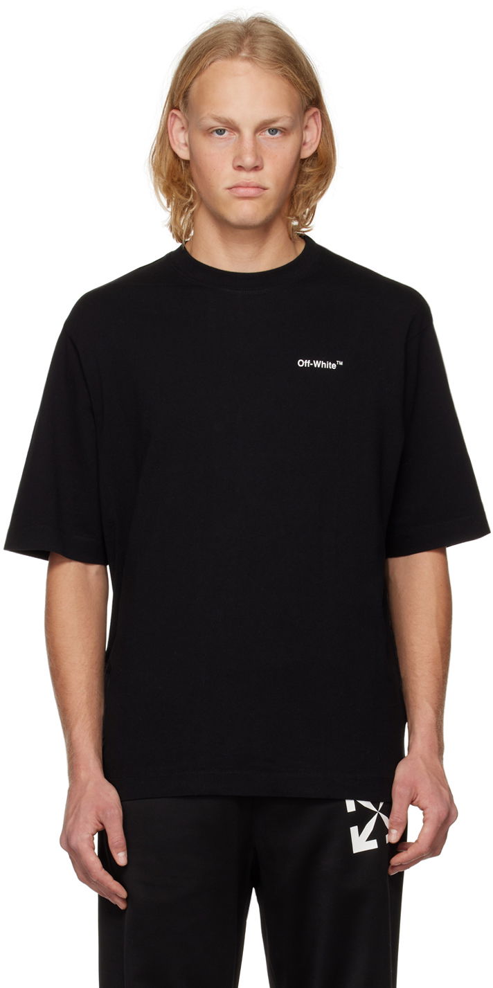 Tričko Off-White Black Printed T-Shirt Čierna | OMAA119C99JER0041001, 0