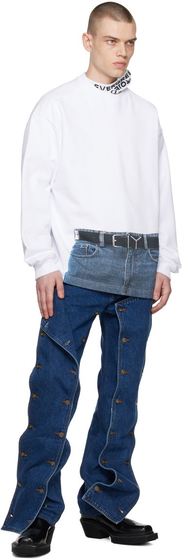 Sveter Y/PROJECT Jean Paul Gaultier Edition Printed Sweatshirt Biela | YPJPGSWEAT3-S24, 3